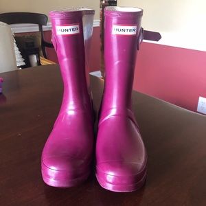 Pink hunter boots!